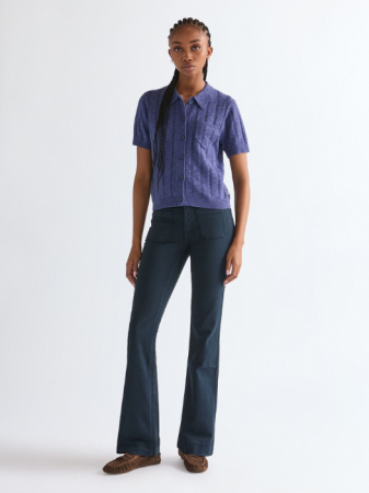 Футболки и Топы - Женская Свитшот Синяя Slim