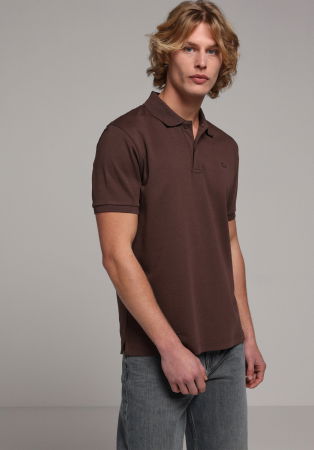 МУЖЧИНЫ - Мужская Футболка-Поло Коричневая 