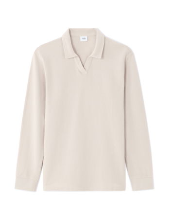 МУЖЧИНЫ - Мужское Поло С Длинным Рукавом Серого Цвета Regular