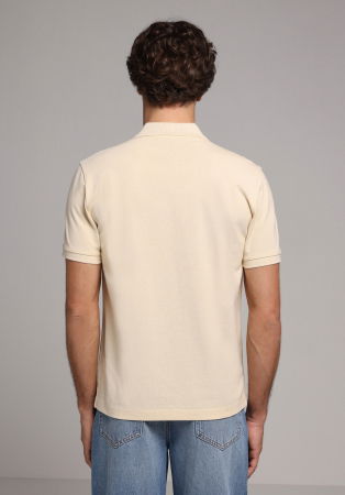 BARBATI - Tricou Polo Galben Regular Barbati