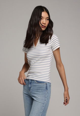 Tricouri si Topuri - Tricou Polo Albastru Femei