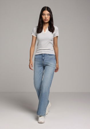 Tricouri si Topuri - Tricou Polo Albastru Femei