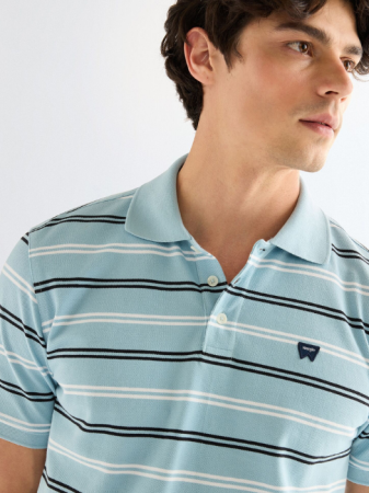 МУЖЧИНЫ - Мужская Футболка-Поло Голубая Regular