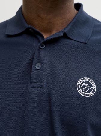 BARBATI - Tricou Polo Navy Regular Barbati