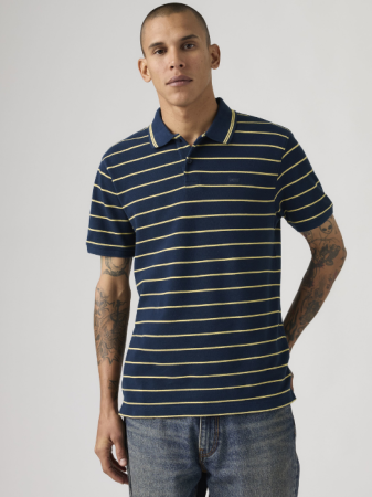 BARBATI - Tricou Polo Navy Regular Barbati