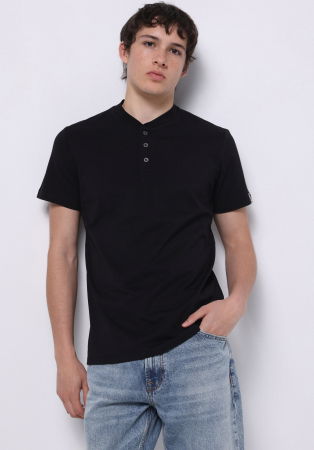 BARBATI - Tricou Polo Negru Regular Barbati