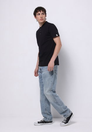 BARBATI - Tricou Polo Negru Regular Barbati