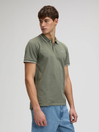 BARBATI - Tricou Polo Verde Masliniu Regular Barbati