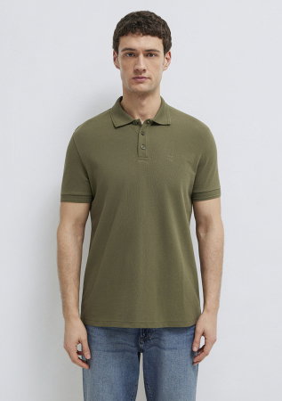 BARBATI - Tricou Polo Olive Slim Barbati