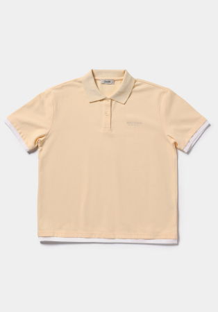 FEMEI - Tricou Polo Galben Femei