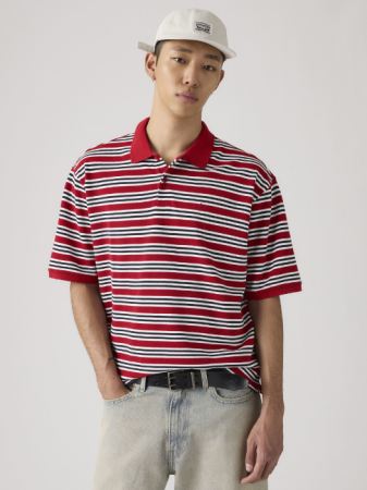 BARBATI - Tricou Polo Rosu Regular Barbati