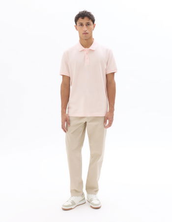 BARBATI - Tricou Polo Roz Deschis Regular Barbati