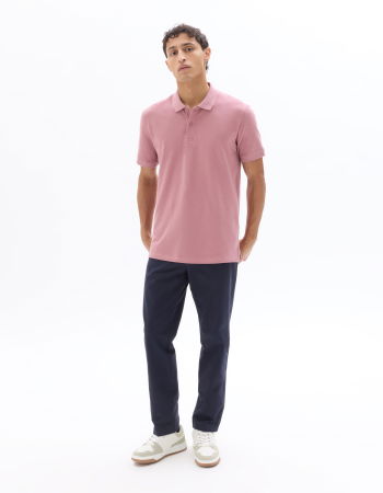 BARBATI - Tricou Polo Roz Deschis Straight Barbati