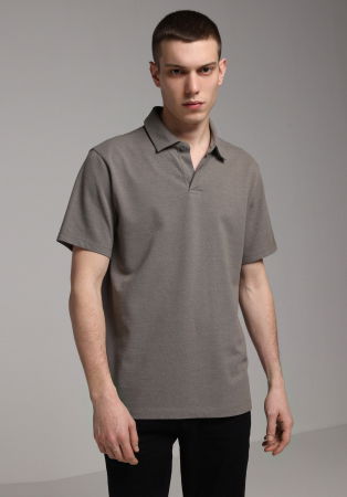 BARBATI - Tricou Polo Gri Inchis Barbati