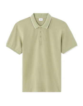 BARBATI - Tricou Polo Verde Regular Barbati