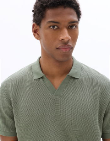 BARBATI - Tricou Polo Verde Regular Barbati