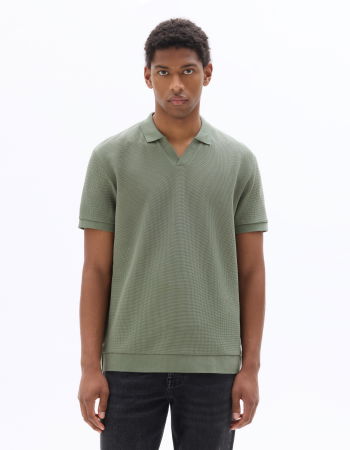 BARBATI - Tricou Polo Verde Regular Barbati