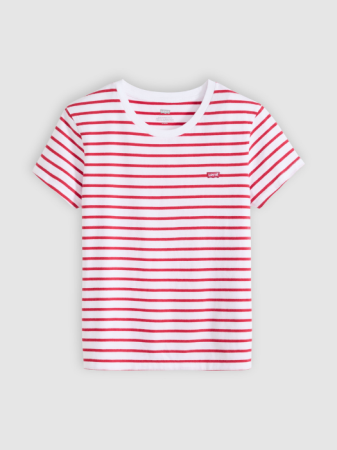 FEMEI - Tricou Rosu/Alb Regular Femei