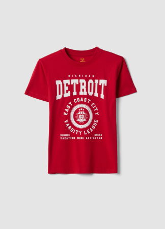 BAIETI - Tricou Rosu Baieti 10-15 Ani