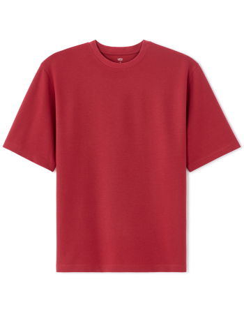 BARBATI - Tricou Rosu Oversize Barbati