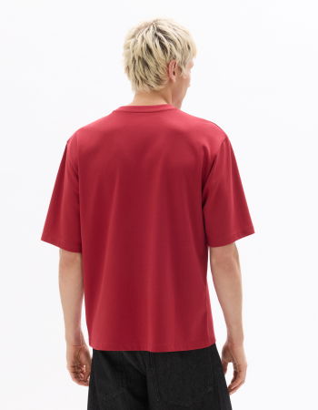 BARBATI - Tricou Rosu Oversize Barbati