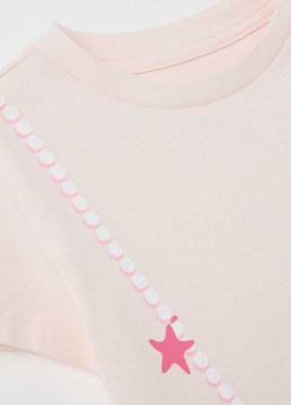  Tricouri si Polo - Tricou Roz Fete 3-10 Ani