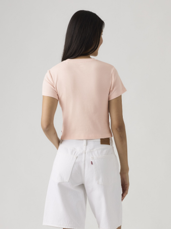 FEMEI - Tricou Roz Slim Femei