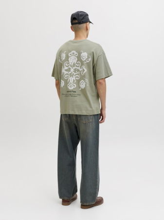 BARBATI - Tricou Verde Masliniu Loose Barbati