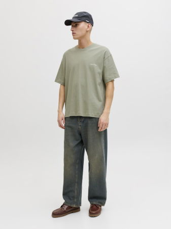 BARBATI - Tricou Verde Masliniu Loose Barbati