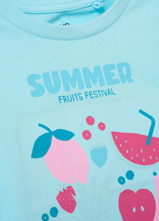  Tricouri si Polo - Tricou Tanager Turquoise Fete 3-10 Ani