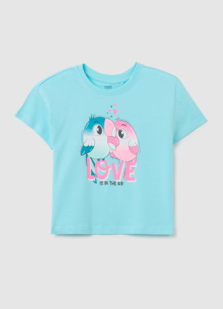  Tricouri si Polo - Tricou Tanager Turquoise Fete 3-10 Ani