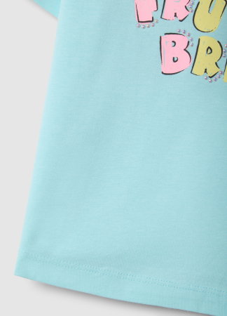 Tricouri, Polo si Topuri - Tricou Tanager Turquoise Fete 3-10 Ani