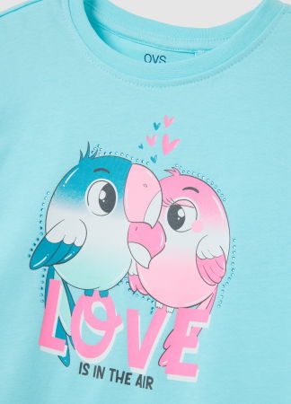  Tricouri si Polo - Tricou Tanager Turquoise Fete 3-10 Ani