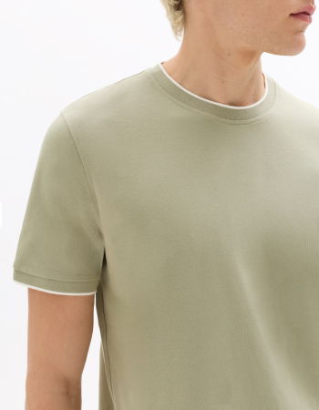 BARBATI - Tricou Verde Regular Barbati