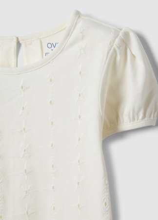 Tricouri, Polo si Topuri - Tricou White Alyssum Fete 3-10 Ani