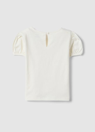 Tricouri, Polo si Topuri - Tricou White Alyssum Fete 3-10 Ani