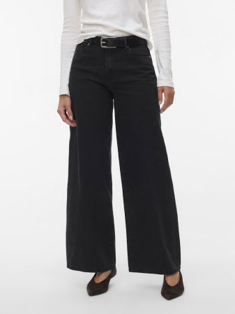 JEANS - Vero Moda Blugi Negri REMY Wide Leg Femei
