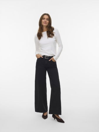 JEANS - Vero Moda Blugi Negri REMY Wide Leg Femei