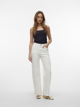 JEANS - Vero Moda Blugi Albi TESSA Wide Leg Femei