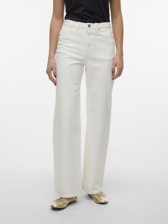 JEANS - Vero Moda Blugi Albi TESSA Wide Leg Femei