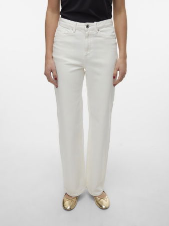 JEANS - Vero Moda Blugi Albi TESSA Wide Leg Femei