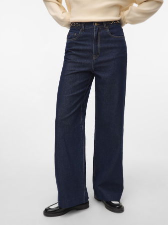 Wide Leg - Vero Moda Blugi Indigo Bottom Wide Femei