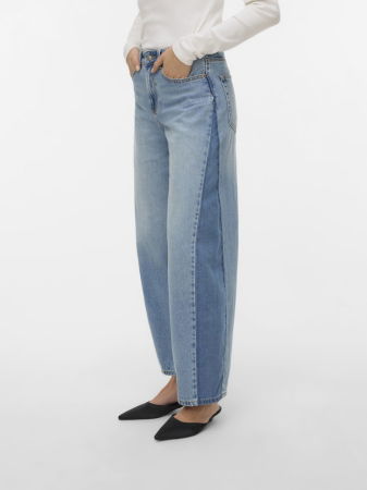 Wide Leg - VERO MODA Blugi Medium Blue Denim Bottom Barrel Femei
