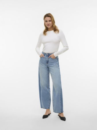 Wide Leg - VERO MODA Blugi Medium Blue Denim Bottom Barrel Femei