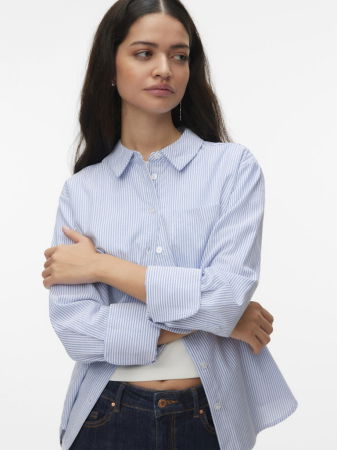 FEMEI - VERO MODA Camasa Palace Blue Snow White  Femei