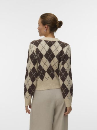 Свитера и Кардиганы - Vero Moda Кардиган Oatmeal Chocolate Martini 