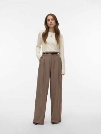 FEMEI - Vero Moda Pulover Crem Regular Femei