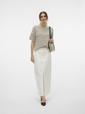 FEMEI - Vero Moda Pulover Cu Maneca Scurta Crem Regular Femei