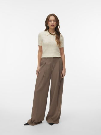 ЖЕНЩИНЫ - Женский Свитер С Коротким Рукавом Бежевый 