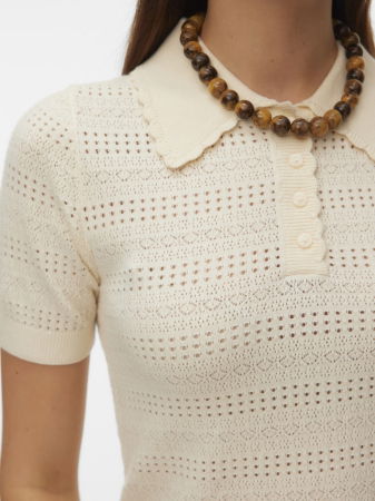 ЖЕНЩИНЫ - Женский Свитер С Коротким Рукавом Бежевый 